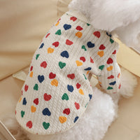 HKM-731155 Cozy Snap Cardigan Sweater for Small Dogs in Pink and Beige