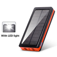 HKM-731283 Large-Capacity 30000 mAh Solar Power Bank with Durable Plastic Shell