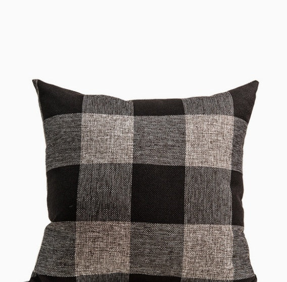 HKM-731283 Plaid Square Pillow Cover 45x45cm - Cushion Cover Only