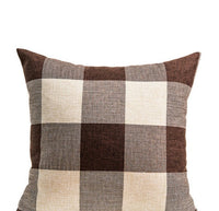 HKM-731283 Plaid Square Pillow Cover 45x45cm - Cushion Cover Only