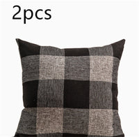 HKM-731283 Plaid Square Pillow Cover 45x45cm - Cushion Cover Only