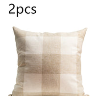 HKM-731283 Plaid Square Pillow Cover 45x45cm - Cushion Cover Only