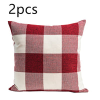 HKM-731283 Plaid Square Pillow Cover 45x45cm - Cushion Cover Only