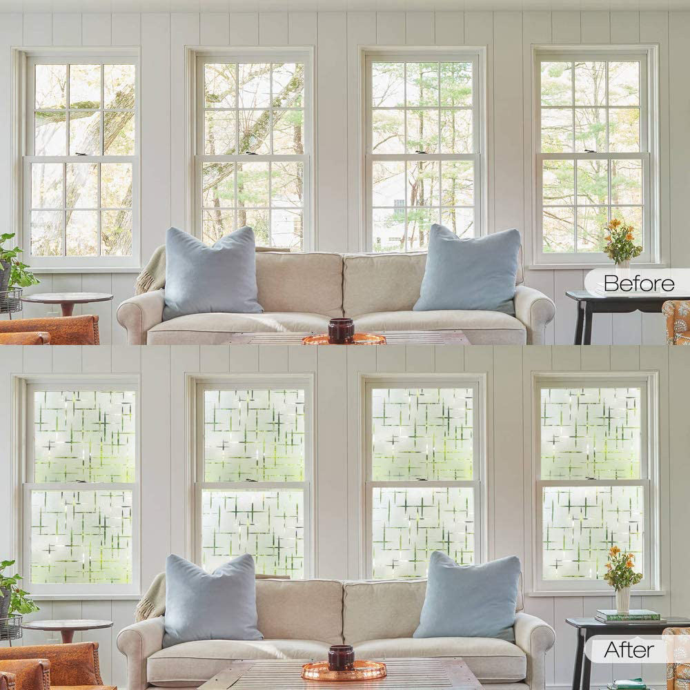 HKM-731603 Frosted Glue-Free Window Film for Privacy – Decorative PVC Glass Film in Various Sizes