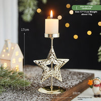 HKM-731667 Wrought Iron Candlestick Candle Tray Decoration for a Romantic Christmas