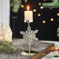 HKM-731667 Wrought Iron Candlestick Candle Tray Decoration for a Romantic Christmas