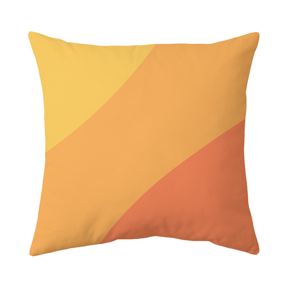 HKM-731731 Bohemian Floral Print Peach Skin Velvet Pillow Cover - 45x45CM