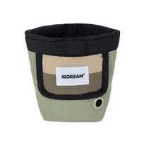 HKM-732243 Portable Nylon Pet Snack Bag for Outdoor Dog Training - Available in Cow's Milk Brown, Buckwheat Gray, and Olive Green
