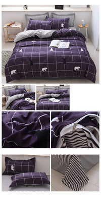 HKM-732371 Heart Design 3-Piece Quilt Cover Set for Dormitory Beds in Multiple Sizes
