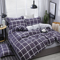 HKM-732371 Heart Design 3-Piece Quilt Cover Set for Dormitory Beds in Multiple Sizes