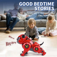 HKM-732627 Programmable Remote Control Robot Dog Toy for Kids - Multi-Function Smart RC Pet with Lights and Sounds