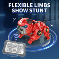 HKM-732627 Programmable Remote Control Robot Dog Toy for Kids - Multi-Function Smart RC Pet with Lights and Sounds
