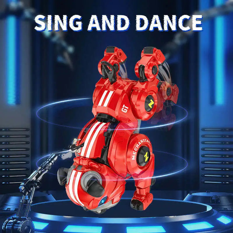 HKM-732627 Programmable Remote Control Robot Dog Toy for Kids - Multi-Function Smart RC Pet with Lights and Sounds