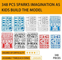 HKM-732691 Hydraulic-Powered Battle Robots Building Kit - 348 Pieces STEM Toy for Ages 5 and Up
