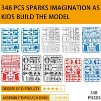 HKM-732691 Hydraulic-Powered Battle Robots Building Kit - 348 Pieces STEM Toy for Ages 5 and Up