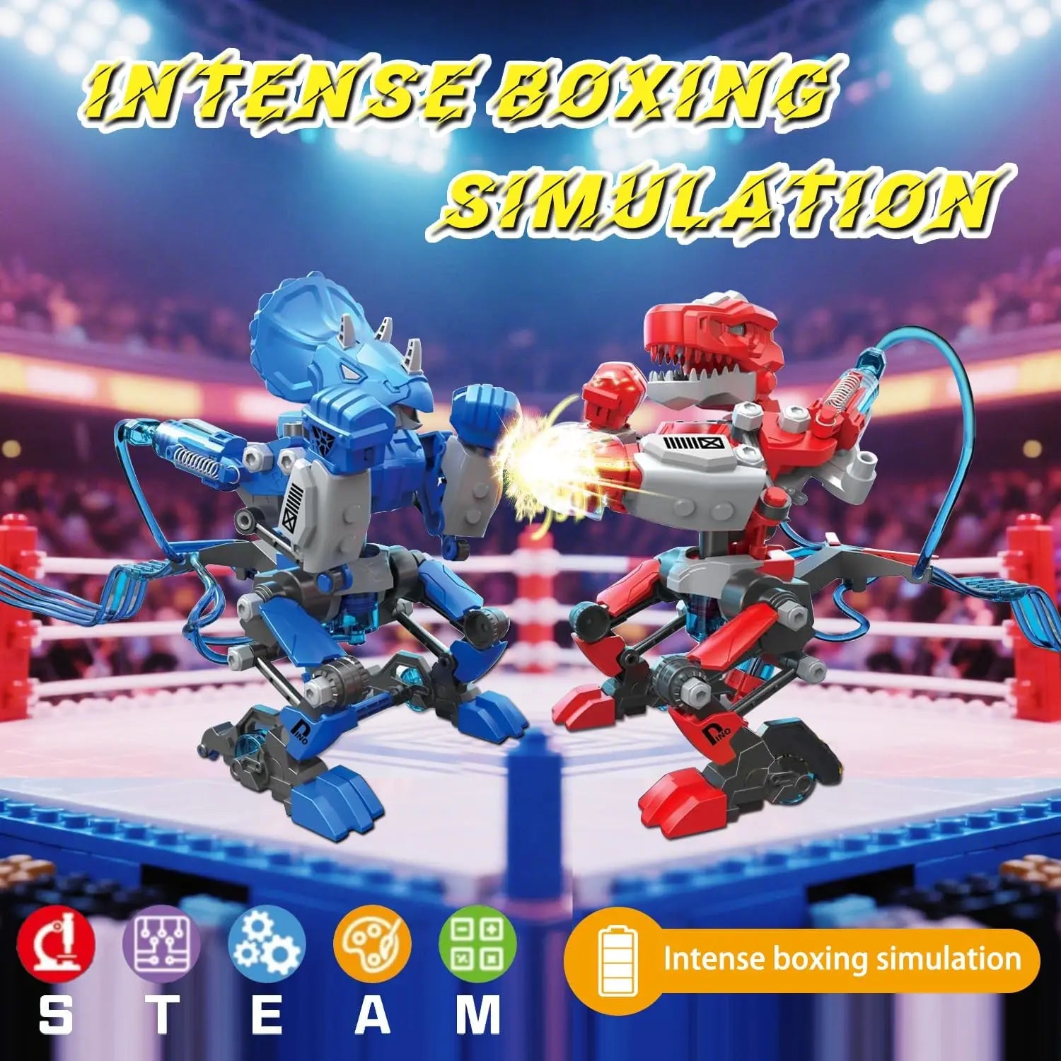 Hydraulic-Powered Battle Robots Building Kit - 348 Pieces STEM Toy for Ages 5 and Up