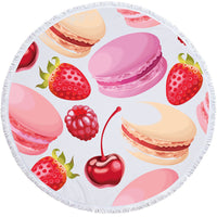 HKM-732755 Round Microfiber Beach Towel - Soft and Lightweight 150x150 cm Size