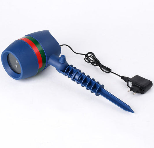 HKM-732819 Waterproof LED Laser Projector with Snowflake and RGBW Patterns for Outdoor Holiday Decoration