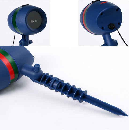 HKM-732819 Waterproof LED Laser Projector with Snowflake and RGBW Patterns for Outdoor Holiday Decoration