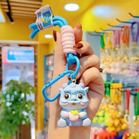 HKM-732883 2024 Year of the Dragon Cartoon Keychain - PVC Soft Rubber Lanyard Accessory for Bags and Car Keys