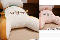 HKM-732883 Ergonomic Large Triangle Reading Pillow with Detachable Soft Lumbar Support for Bedside and Office Use