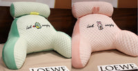 HKM-732883 Ergonomic Large Triangle Reading Pillow with Detachable Soft Lumbar Support for Bedside and Office Use
