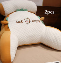HKM-732883 Ergonomic Large Triangle Reading Pillow with Detachable Soft Lumbar Support for Bedside and Office Use