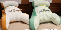 HKM-732883 Ergonomic Large Triangle Reading Pillow with Detachable Soft Lumbar Support for Bedside and Office Use