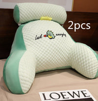 HKM-732883 Ergonomic Large Triangle Reading Pillow with Detachable Soft Lumbar Support for Bedside and Office Use