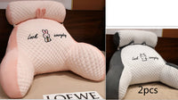 HKM-732883 Ergonomic Large Triangle Reading Pillow with Detachable Soft Lumbar Support for Bedside and Office Use