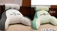 HKM-732883 Ergonomic Large Triangle Reading Pillow with Detachable Soft Lumbar Support for Bedside and Office Use