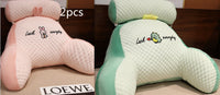HKM-732883 Ergonomic Large Triangle Reading Pillow with Detachable Soft Lumbar Support for Bedside and Office Use
