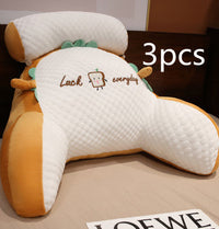 HKM-732883 Ergonomic Large Triangle Reading Pillow with Detachable Soft Lumbar Support for Bedside and Office Use
