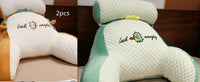 HKM-732883 Ergonomic Large Triangle Reading Pillow with Detachable Soft Lumbar Support for Bedside and Office Use