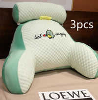 HKM-732883 Ergonomic Large Triangle Reading Pillow with Detachable Soft Lumbar Support for Bedside and Office Use