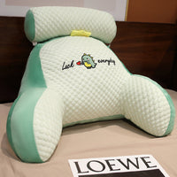 HKM-732883 Ergonomic Large Triangle Reading Pillow with Detachable Soft Lumbar Support for Bedside and Office Use
