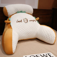 HKM-732883 Ergonomic Large Triangle Reading Pillow with Detachable Soft Lumbar Support for Bedside and Office Use