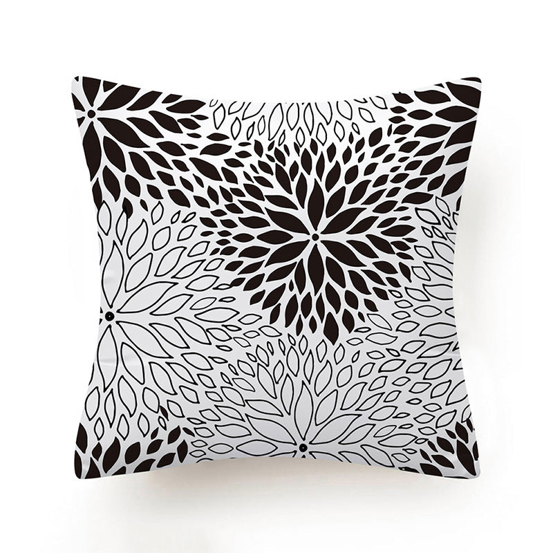 HKM-732883 Super Soft Short Fleece Decorative Cushion Cover - Minimalist Design, 45x45CM