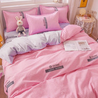 HKM-733011 Cotton Four-Piece Quilt Set for All Seasons - Available in Diverse Colors and Patterns