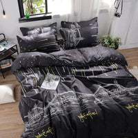 HKM-733011 Cotton Four-Piece Quilt Set for All Seasons - Available in Diverse Colors and Patterns