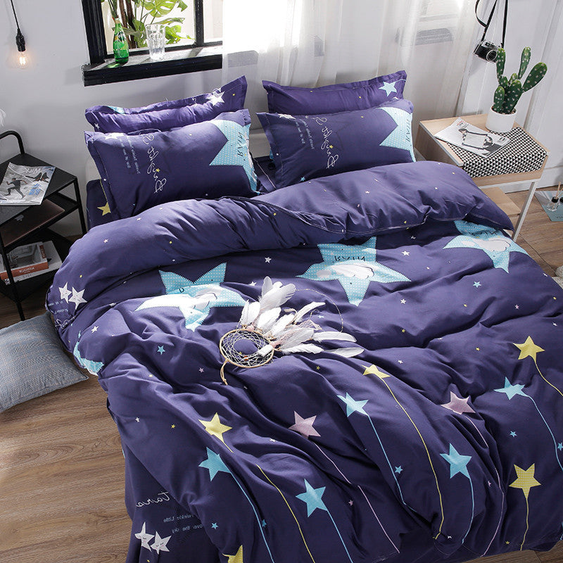 KTX-733011 Cotton Four-Piece Quilt Set for All Seasons - Available in Diverse Colors and Patterns