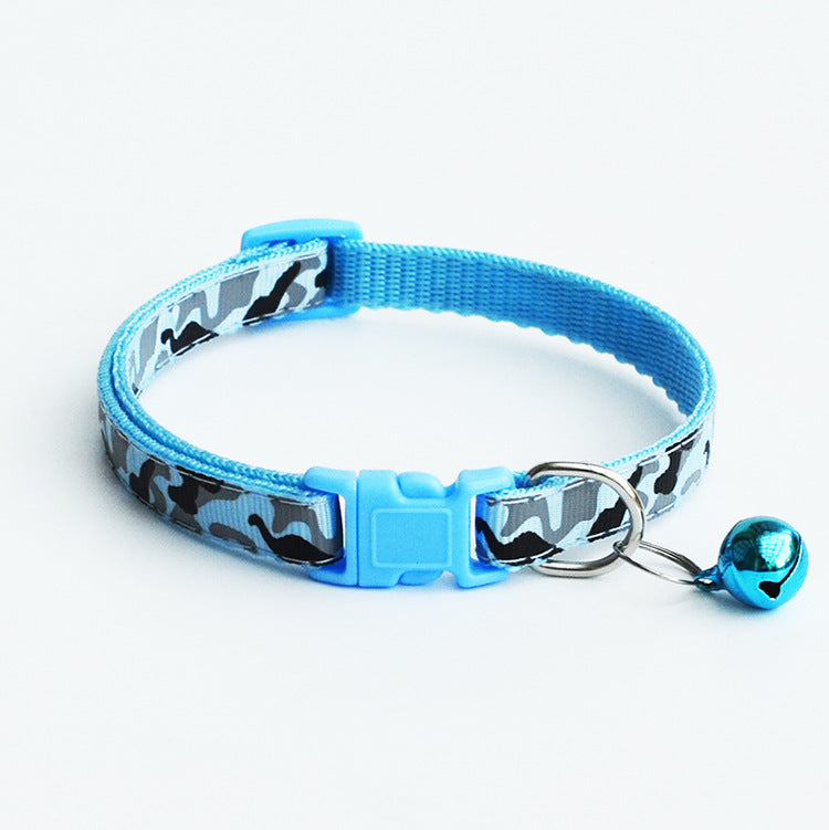 HKM-733075 Adjustable Camouflage Bell Collar for Dogs and Cats – Suitable for All Breeds