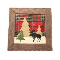 HKM-733203 Embroidered Latticed Cloth Table Mat for Home Decor - 44cm x 33cm Size