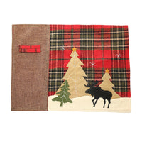 HKM-733203 Embroidered Latticed Cloth Table Mat for Home Decor - 44cm x 33cm Size