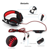 HKM-733267 E-sports Gaming Headset with LED Lights and High-Performance Microphone