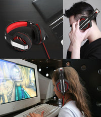 HKM-733267 E-sports Gaming Headset with LED Lights and High-Performance Microphone