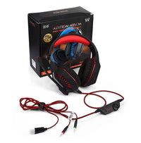 HKM-733267 E-sports Gaming Headset with LED Lights and High-Performance Microphone