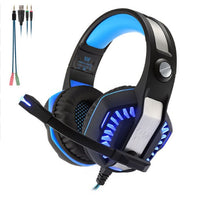 HKM-733267 E-sports Gaming Headset with LED Lights and High-Performance Microphone