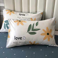 HKM-733523 Cotton Geometric Pattern 4-Piece Bedding Set for 1.8m Bed 200x230 cm