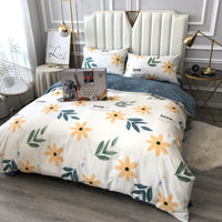HKM-733523 Cotton Geometric Pattern 4-Piece Bedding Set for 1.8m Bed 200x230 cm